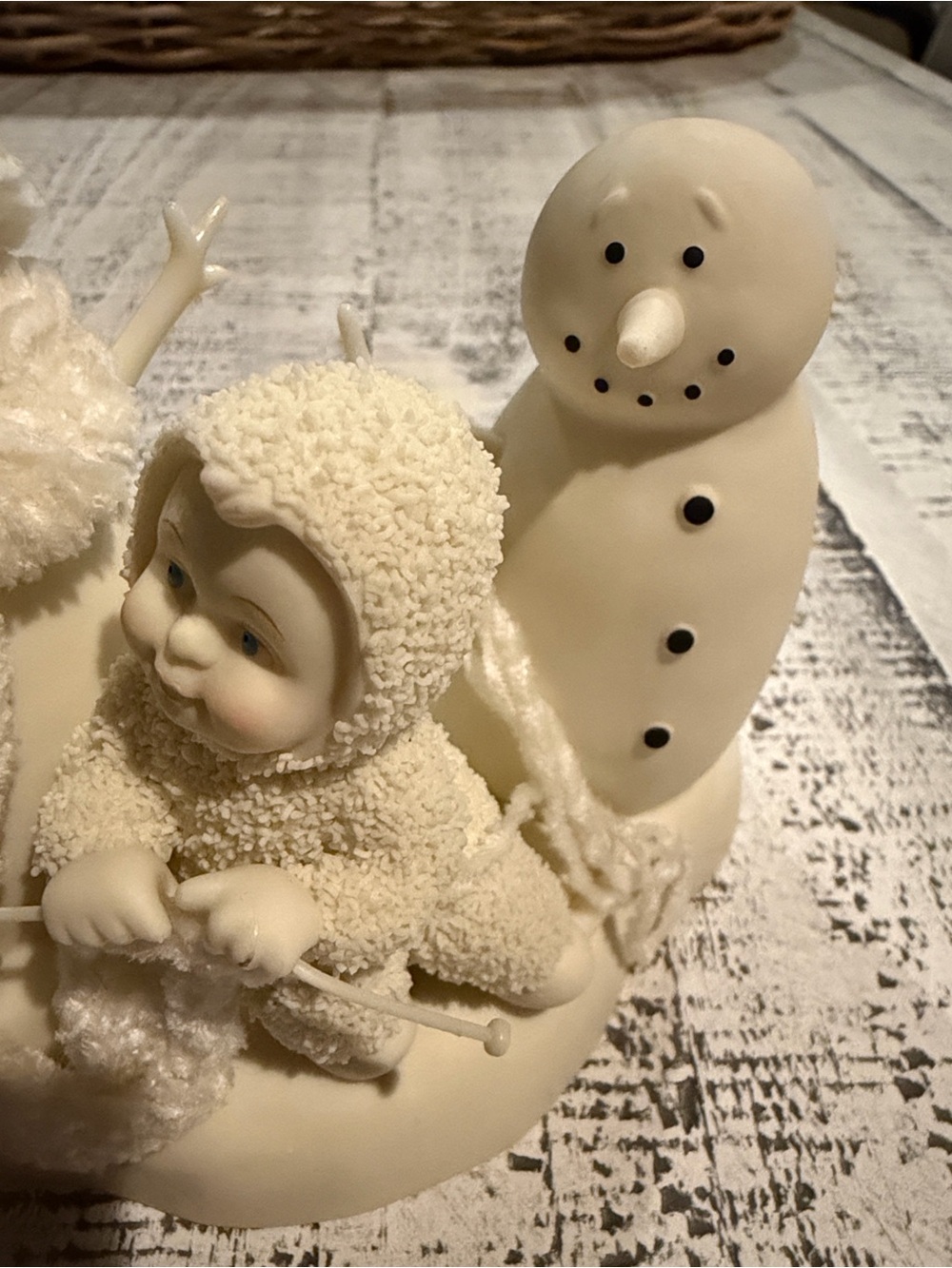 Department 56 White Snow Baby and Snowman Figurine